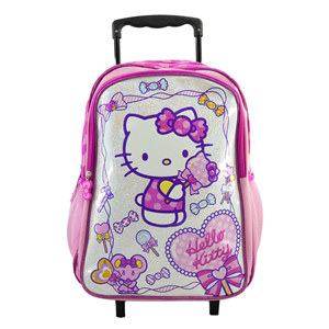 ست 12 در 1 کوله پشتی چرخدار 40 سانتی هلو کیتی مدل Rainbow Max - Backpack - Trolly Bag - Promotion Items 12 in 1 - Hello Kitty _کیف مدرسه